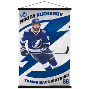 Nikita Kucherov Tampa Bay Lightning 35.75'' x 24.25'' Hanging Framed Player Poster