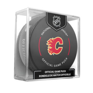 Inglasco Calgary Flames 2022-23 Season Official Game Puck