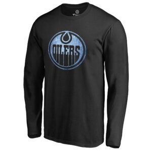 Men's Black Edmonton Oilers Pond Hockey Long Sleeve T-Shirt