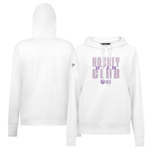 Women's Levelwear White NHL Utah Adorn Persevere Pullover Hoodie