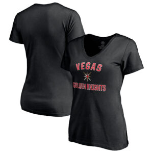 Women's Black Vegas Golden Knights Special Edition Victory Arch V-Neck T-Shirt