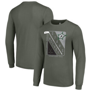 Men's Starter  Green Dallas Stars Shield Long Sleeve Graphic T-Shirt