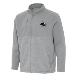 Men's Antigua Gray San Jose Sharks Daily Fused Full-Zip Jacket