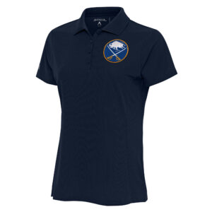 Women's Antigua Navy Buffalo Sabres Team Logo Legacy Pique Polo