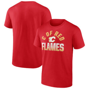 Men's Red Calgary Flames Open Net T-Shirt