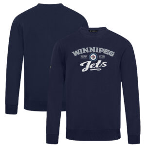 Men's Levelwear Navy Winnipeg Jets Zane Ice Wall Pullover Sweatshirt