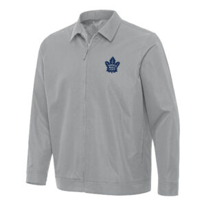 Men's Antigua  Gray Toronto Maple Leafs Pivot Full-Zip Jacket