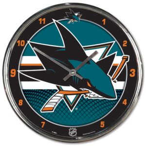 WinCraft San Jose Sharks Chrome Wall Clock