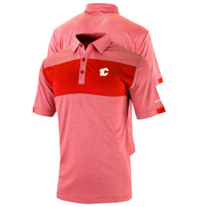 Men's Columbia  Red Calgary Flames Omni-Wick Total Control Polo