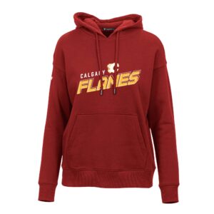 Women's Levelwear Red Calgary Flames Adorn Premier 2.0 Fleece Pullover Hoodie