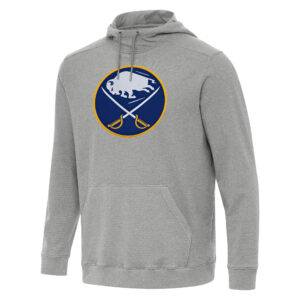 Men's Antigua Heather Gray Buffalo Sabres Cloud Pullover Hoodie