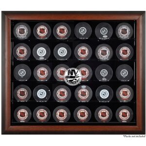 New York Islanders 30-Puck Brown Display Case