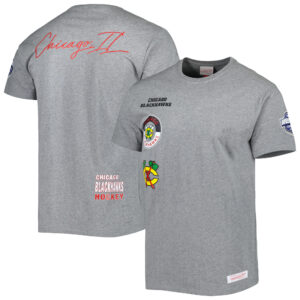 Men's Mitchell & Ness Heather Gray Chicago Blackhawks City Collection T-Shirt