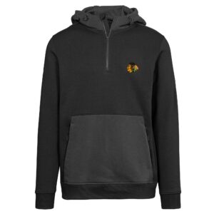 Men's Levelwear Black Chicago Blackhawks Chicane Insignia Core Half-Zip Pullover Hoodie