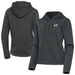 Women's Antigua  Pewter Dallas Stars Contemporary Quarter-Zip Hoodie