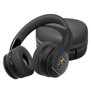 Vegas Golden Knights Stripe Design Wireless Bluetooth Headphones With Case