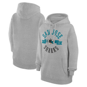 Women's G-III 4Her by Carl Banks Heather Gray San Jose Sharks City Graphic Fleece Pullover Hoodie