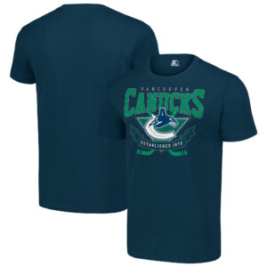 Men's Starter Navy Vancouver Canucks Team Logo Graphic T-Shirt