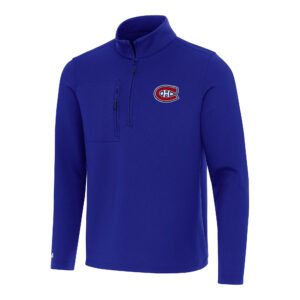 Men's Antigua  Blue Montreal Canadiens Insider Quarter-Zip Top