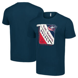 Men's Starter Navy Columbus Blue Jackets Shield Graphic T-Shirt