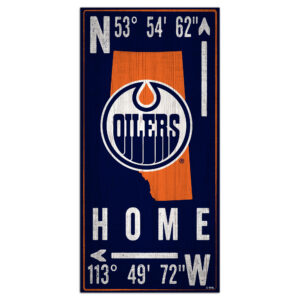 Edmonton Oilers 6'' x 12'' Team Coordinate Sign